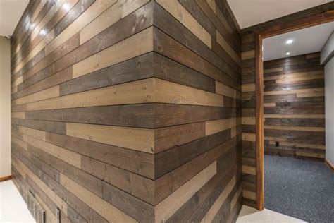 Three Color Mix Of Stained Wood Paneling Wall Paneling Wood