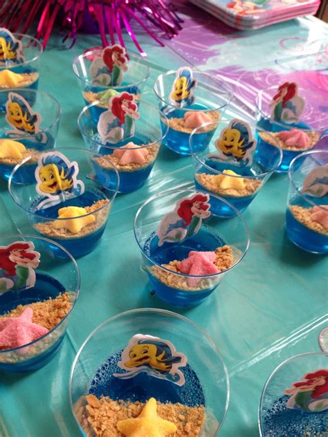 Little Mermaid Ocean Jello Cups Mermaid Birthday Party Ariel