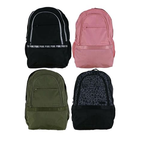 Victoria S Secret Pink Backpack Collegiate Bookbag Zip Pockets School
