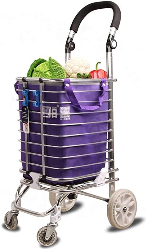 Mopoq Aluminum Alloy Shopping Cart For The Elderly Small Folding