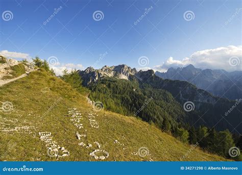Julian Alps And Cima Cacciatori Friuli Italy Stock Photo Image Of
