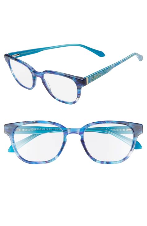 Women S Lilly Pulitzer Sandbar 51mm Reading Glasses Ocean Marble In 2021 Cute Glasses Frames
