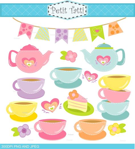 On Sale Tea Party Clip Art Teapot Tea Cup Pink Teapot Clip Art Tea