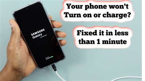 How To Fix Samsung Galaxy Wont Turn On Or Charge Black Screen Youtube