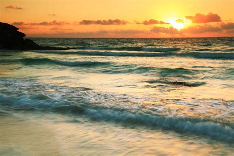 Sunrise Seascape Tulum Mexico Photograph By Roupen Baker Fine Art America