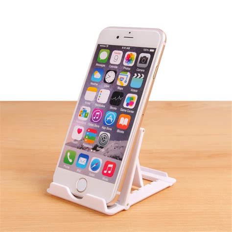Foldable Phone Holder Universal White Flexible Desk Mobile Phone Stand