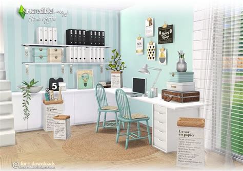 Sims 4 Ccs The Best Home Office By Simcredible Sims 3 Sims 4 Game