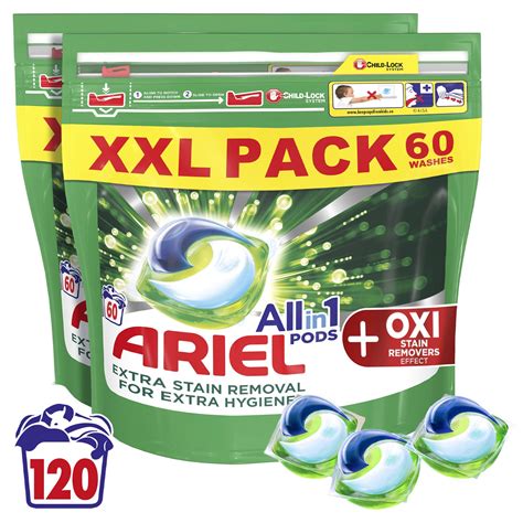buy ariel all in 1 pods washing liquid laundry detergent tablets capsules 120 washes 60 x 2