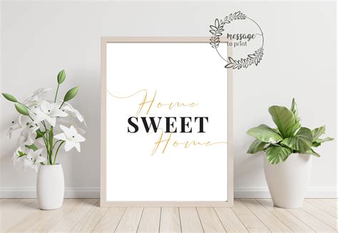 Affiche Home Sweet Home Affiches Personnalisées Message To Print