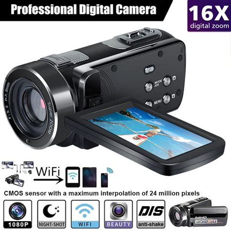 Cewaal P7 Full Hd 4k 1080p Video Camera Professional Night Vision Anti Shake Digital Photo Vlog