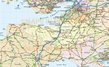 south west england county road and rail map at 1m scale in illustrator ...