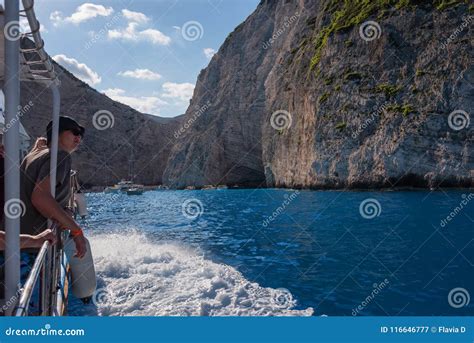 Zakynthos Greece September 27 2017 Cruise Boats In Bay Of Navagio