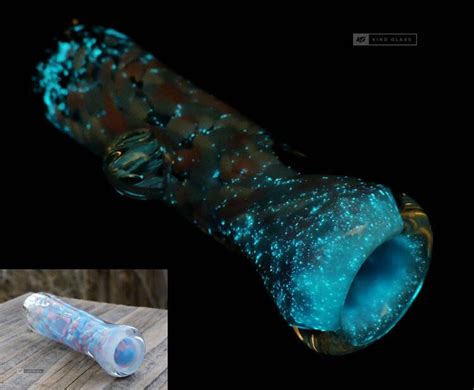 Glass Smoking Pipeglass Pipes Glow In The Dark Smoking Etsy