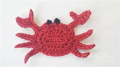 Crochet Crab Applique 1 Or 3 Pcssew On Appliques For Etsy Crochet