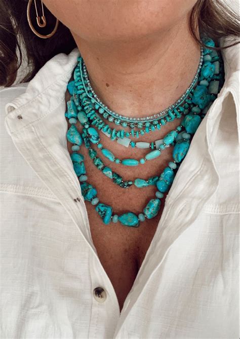 Multi Strand Necklace Turquoise Necklace Closet Jewelry Fashion