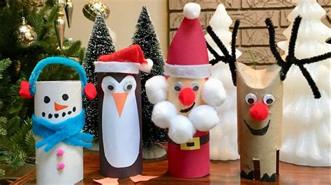 Christmas Crafts Toilet Paper Roll Crafts For Kids Youtube