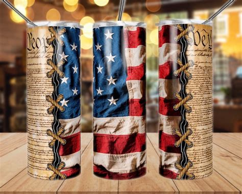 We The People Patriot American Flag Tumbler Etsy