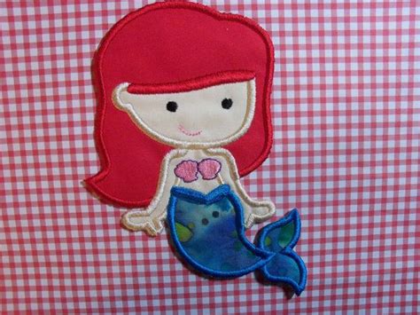 Little Mermaid Cutie Applique Made In The Usa By Pinpoint On Etsy 9