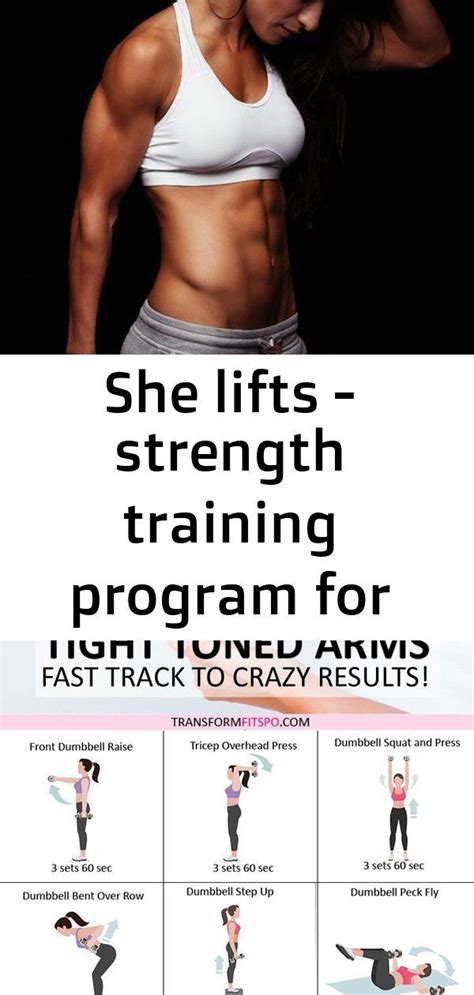 She Lifts Strength Training Program For Women 7 Strength Training Program Strength Training