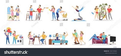 Daily Routine Man Woman Loving Couple Shutterstock