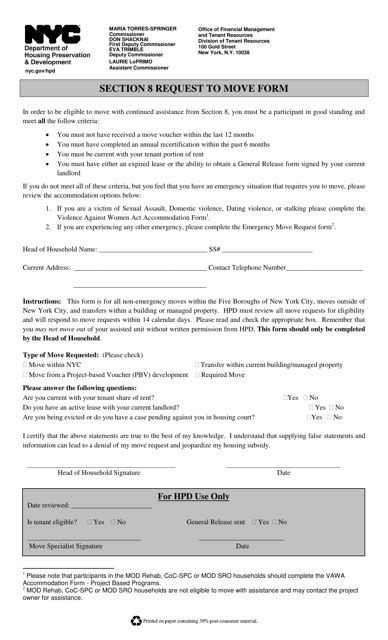 Printable Section 8 Application Form Printable Forms Free Online