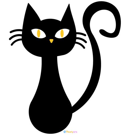 Free Black Cat Clipart For Halloween Pearly Arts