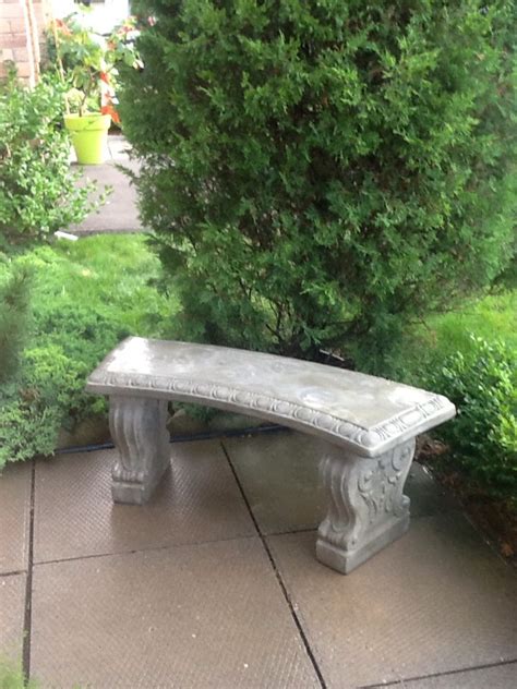 Cement Bench In The Front Garden A T From My Husband Because