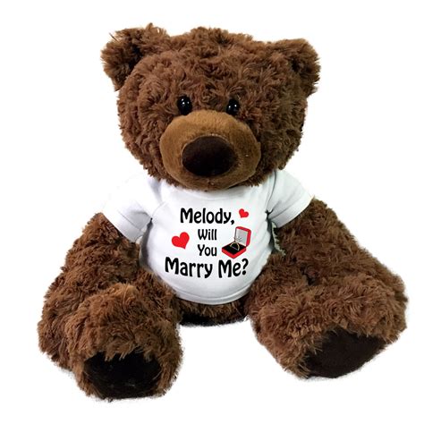Will You Marry Me Proposal Teddy Bear Personalized 15 Coco Bear