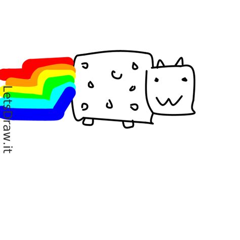 How To Draw Nyan Cat Letsdrawit