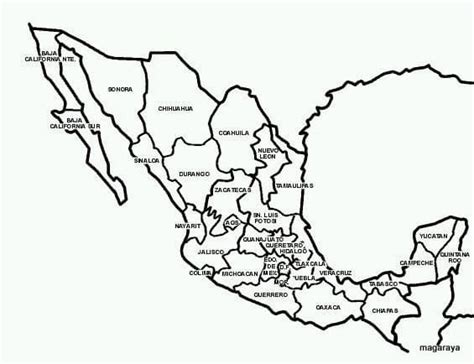 Dibujos De Mapa De México 10 Para Colorear Para Colorear Pintar E