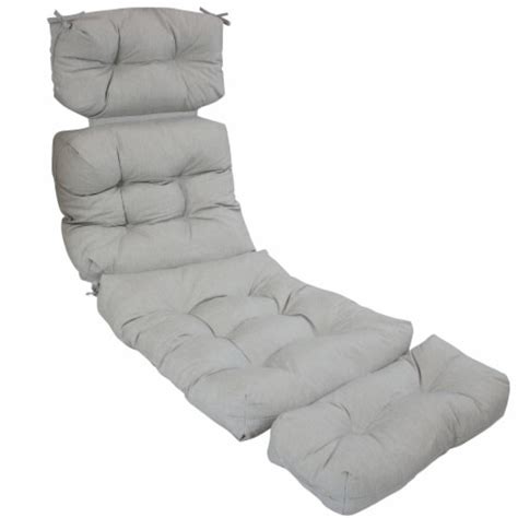 Sunnydaze Indooroutdoor Olefin Tufted Chaise Lounge Chair Cushions