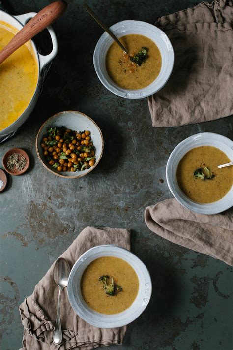 Creamy Broccoli Chickpea Soup A Daily Something