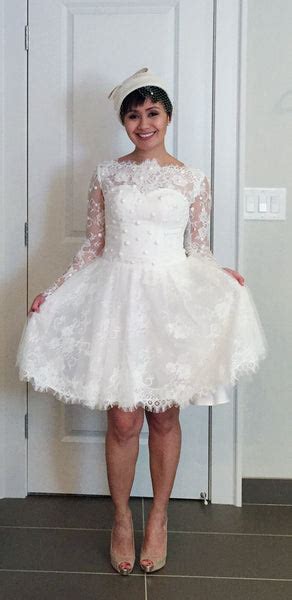 Long Sleeve Short Wedding Dress Claudine Dream Dresses By Pmn