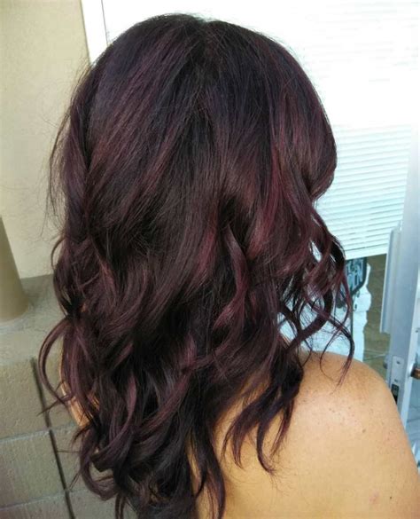 Burgundy Brown Hair Burgundy Balayage Red Violet Hair Dark Purple