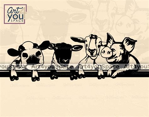 Choose from 140+ farm animals graphic resources and download in the form of png, eps, ai or psd. Farm animals SVG files for cricut Sheep Goat Pig cow ...