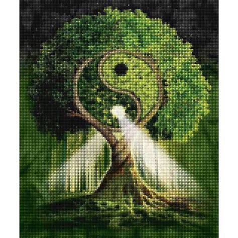5d Diamond Painting Tree Of Life Yin Yang Paradise