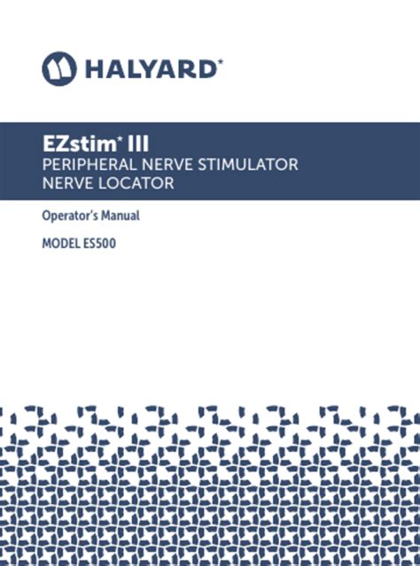 Ezstim Iii Model Es500 Operators Manual Pdf Download