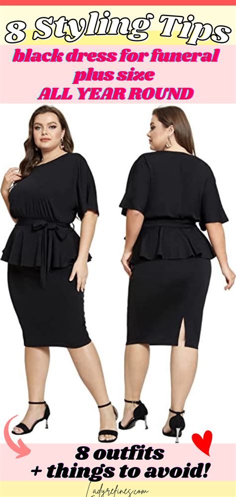 These Are The 8 Appropriate Plus Size Black Dresses For Funerals That