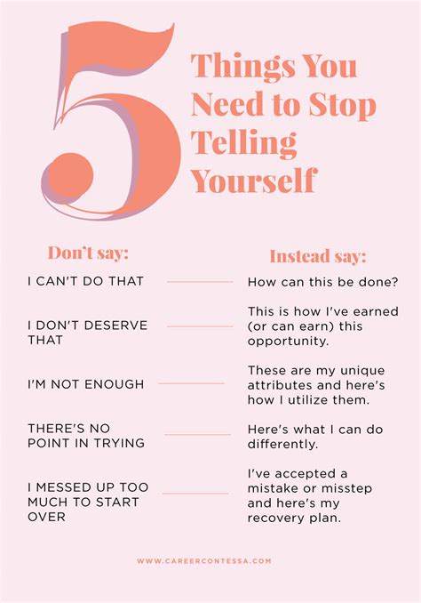 Negative Self Talk—5 Things You Need To Stop Telling Yourself Career