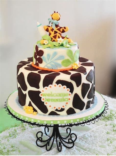 Giraffe Baby Shower Cake