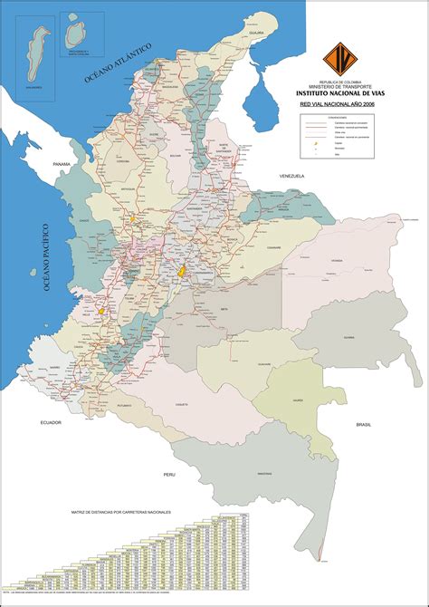 Mapa De Carreteras De Colombia Tamaño Completo Ex
