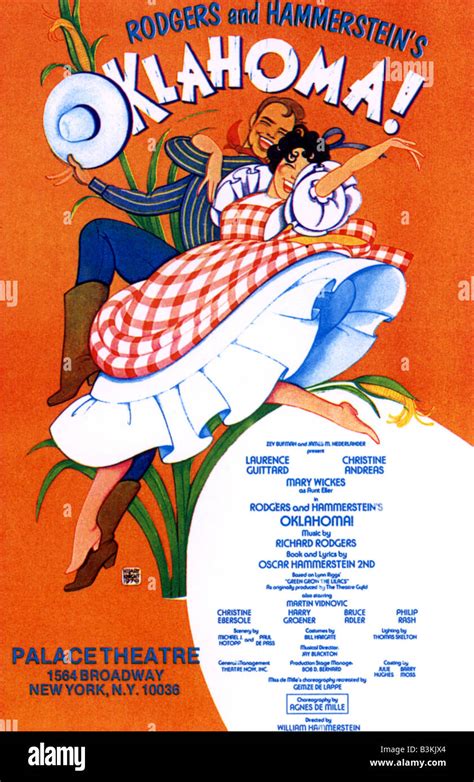 Oklahoma St James Broadway New York Show Theatre Theater Vintage Poster