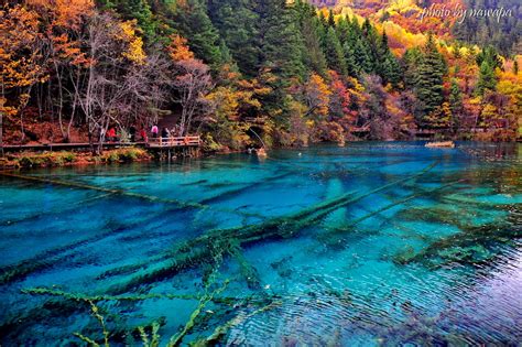 Crystalline Turquoise Lake Jiuzhaigou National Park China Hd Desktop