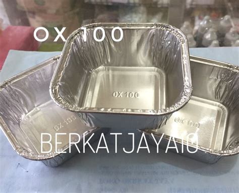 Jual Aluminium Foil Cup Ox 100 Alumunium Tray Kotak Di Lapak
