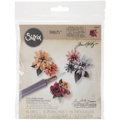 Tim Holtz Alterations Tiny Tattered Floral Dies