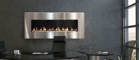 Solas Forty6 Wall Mount Gas Fireplace Contemporary Home Office
