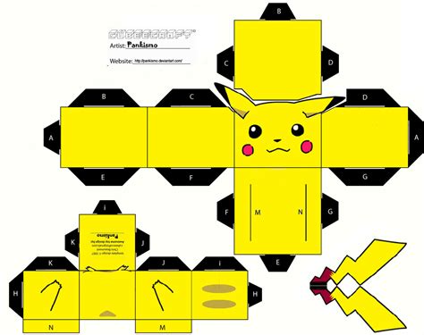 Recortables De Pikachu Cubeecraft Vlc Peque