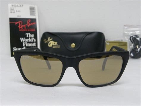 Vintage Bandl Ray Ban Cats 3000 Matte Black Rb 50 The General W0637 Usa