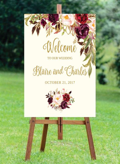 Wedding Welcome Sign Template Download