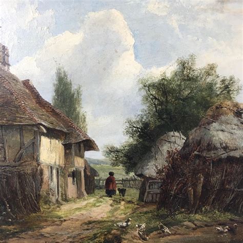 Col Dashwood 1902 Antique Rural Landscape Oil Painting